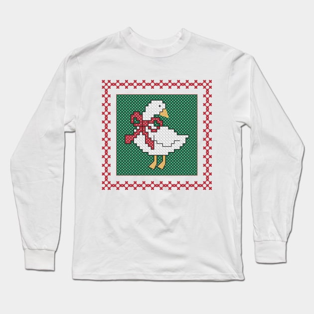 Holiday Duck Long Sleeve T-Shirt by inotyler